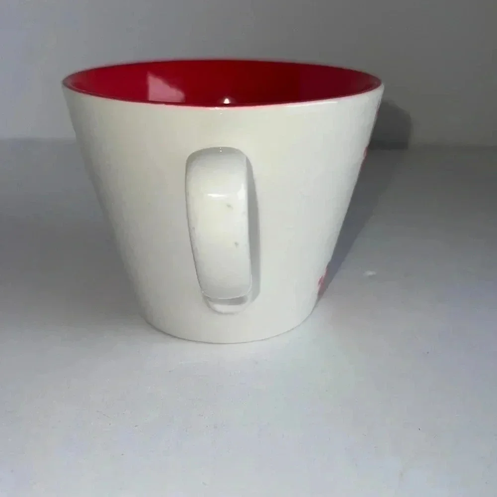 Starbucks c.2008 Mug, 12 fl oz / 355 ml, Red & White Blossoms